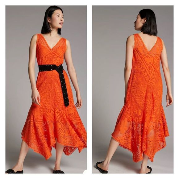 ANTHROPOLOGIE Lace Maxi Dress - Picture 2 of 5